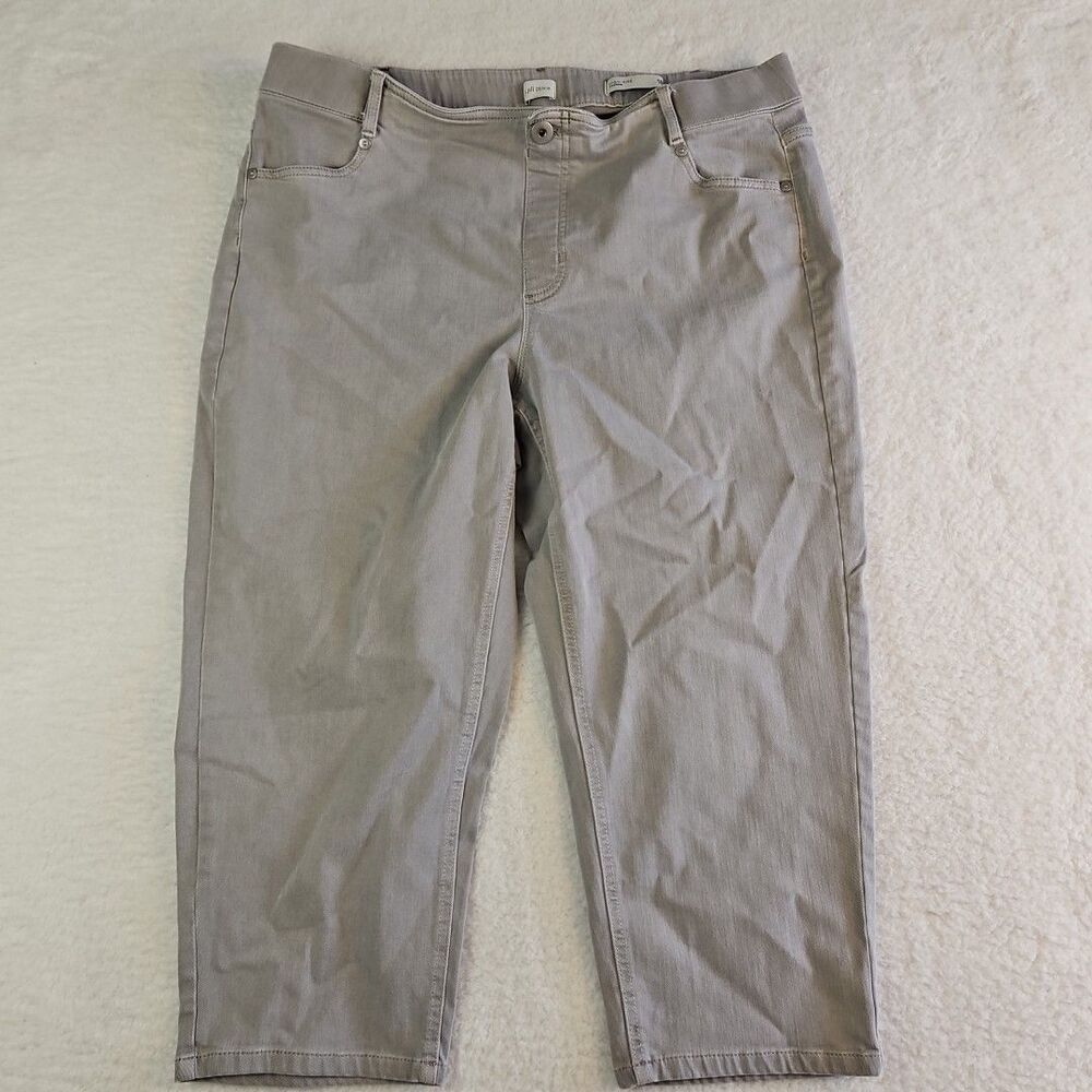 J. Jill Cropped Ankle Jeans in Light Gray